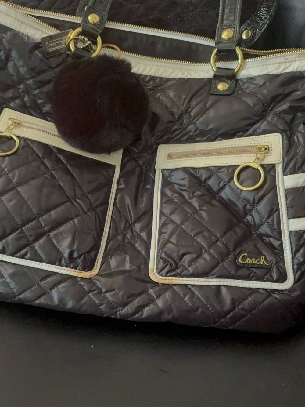 Coach Poppy "Ski Bunny" Quilted Nylon Glam Tote (limited edition) 2010 - Picture 2 of 10